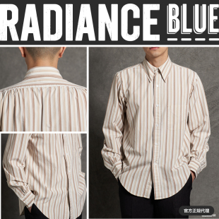 Blue MOTIV 新品 MotivMfg 传统领扣衬衫 男RADIANCE