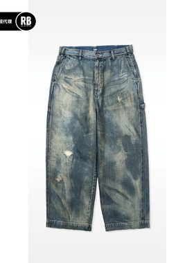 PORTER CLASSIC 春夏新品丹宁画家长裤男RADIANCE-Blue