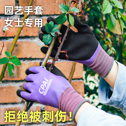 园艺手套女士专用防刺防水防扎