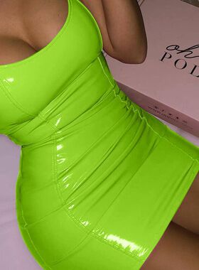 Waist wrap buttocks slimming dress性感无袖收腰包臀显瘦连衣裙