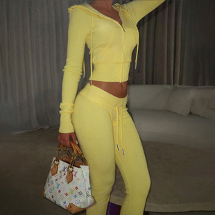 waisted casual pants Solid 套装 high set纯色高腰休闲裤 color