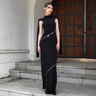 long fit sleeved dress气质修身 连衣裙女 Temperament 长袖 slim