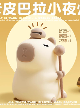 卡皮巴拉小夜灯男生生日礼物女生实用玩偶送女朋友拍拍灯桌面摆件