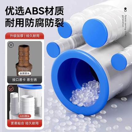 厨房下水管三头通排水管道多功能防臭接头水槽下水器通用分水器