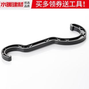 pe快接铁制扳手自来水管PE免热熔直接弯头三通快接配件塑料扳手