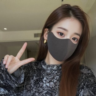 新款 女高颜值显脸小骑行防寒防风透气防晒面罩 澳绒保暖口罩秋冬季