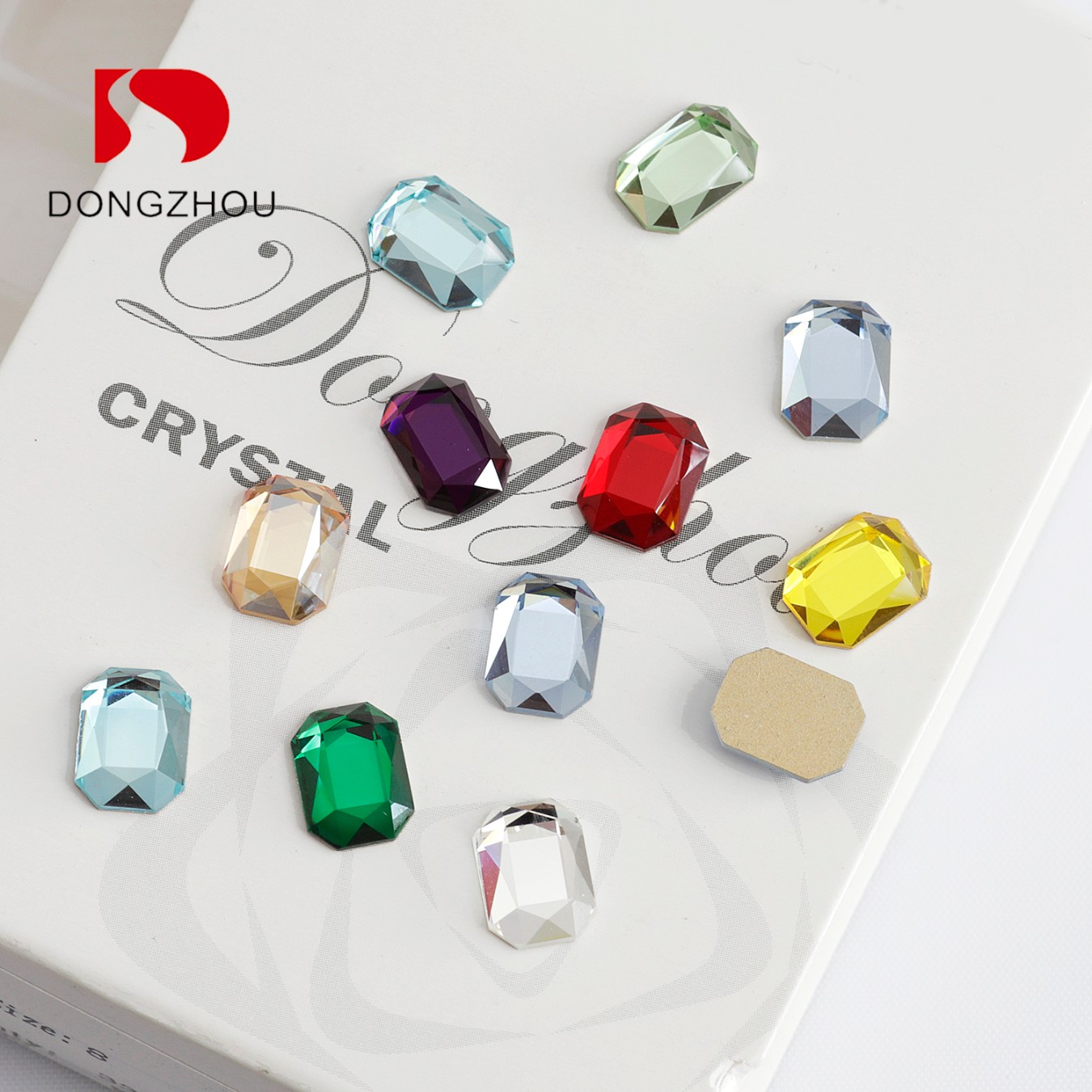 东洲水晶6*8平底八角高品美甲钻