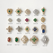 复古网红美甲锆石护甲饰品保色金属镶钻2025年新款 爆款 指甲钻