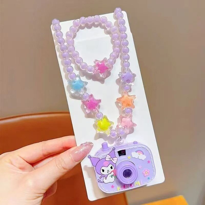 库洛米可投影相机项链儿童酷乐米宝宝首饰可爱发光玩具新年礼物女