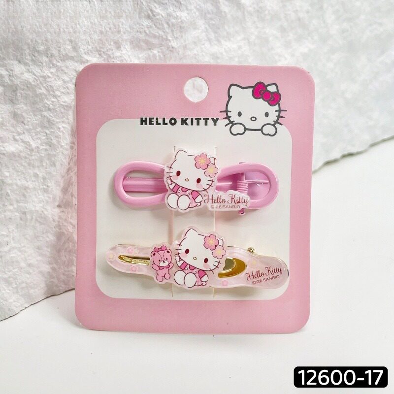kitty粉色甜美发夹女生