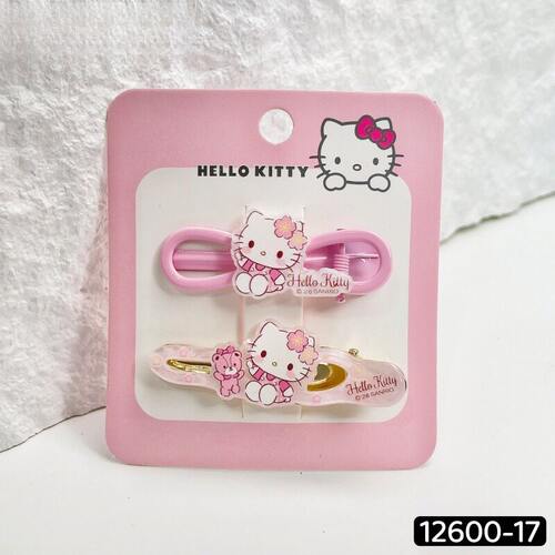 kitty粉色甜美发夹女生