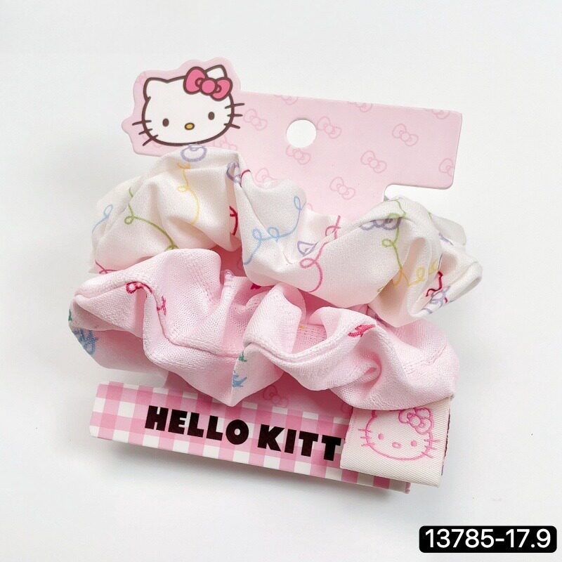 Kitty猫清新布艺发圈头花