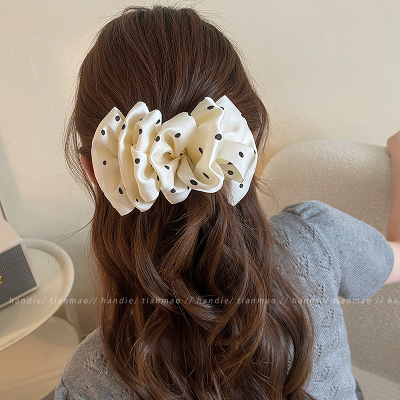 温柔波点香蕉夹显发量发夹抓夹女2025新款后脑勺高马尾半扎发头饰,饰品/流行首饰/时尚饰品新,发饰,淘宝优惠券,粉丝福利购,淘宝优惠卷