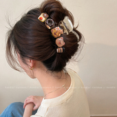 超可爱卡通派抓夹女2025新款 后脑勺盘发高级感网红鲨鱼夹大号发夹