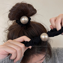 高级感珍珠大肠弹力发圈2025新款 后脑勺头绳扎头发丸子头皮筋头饰