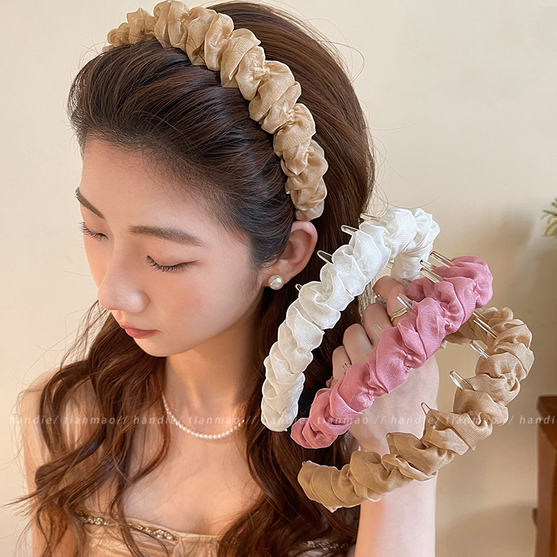 网纱褶皱发箍~美到犯规清新甜美