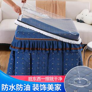 烤火桌子罩套方形pvc透明防水皮罩烤火炉桌布取暖桌电炉罩烤火被