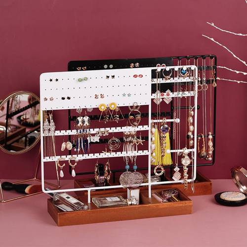 6层130孔耳环项链首饰展示架耳钉耳坠珠宝饰品展示架首饰收纳整理