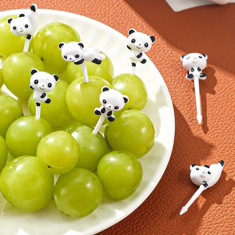 日式儿童卡通水果叉可物小熊猫卡通迷你水果叉子定制
