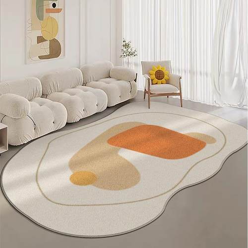 轻奢不规则客厅地毯家用高级感仿地毯全铺沙发防滑茶几地垫定制