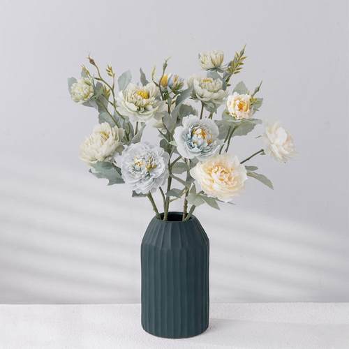 牡丹INS马卡龙仿真花厂家家居装饰婚庆手捧花路引花墙假花MW64234