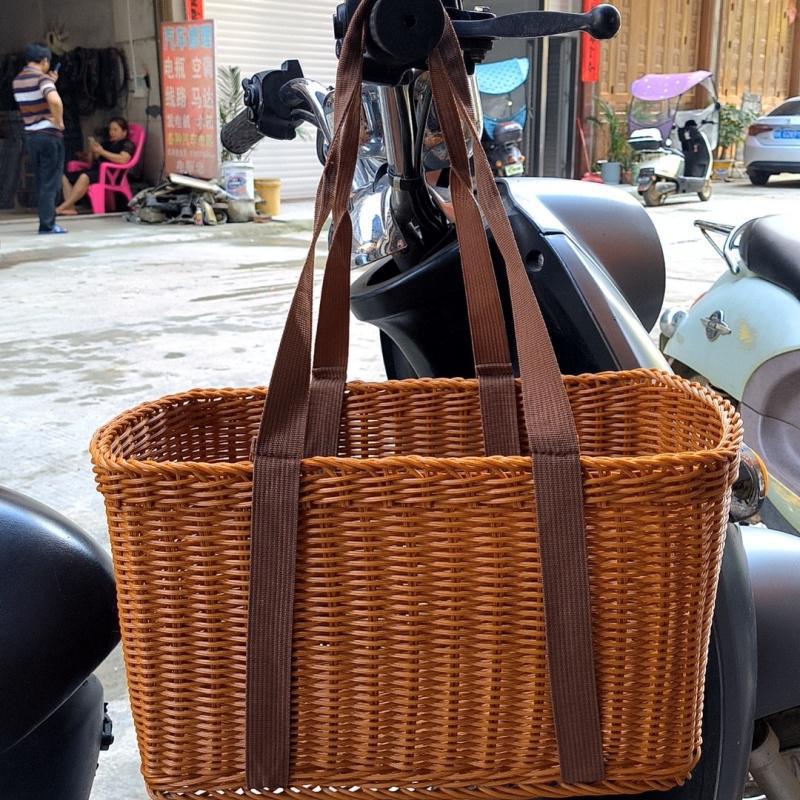 网红手工编织菜篮子家用手提篮厨房水果篮采摘篮买菜篮子洗澡篮