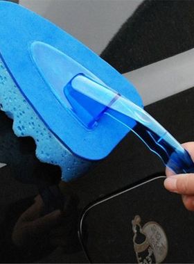 汽车洗车刷 波浪海绵刷透明手柄加厚EAV三角海绵刷洗车工具