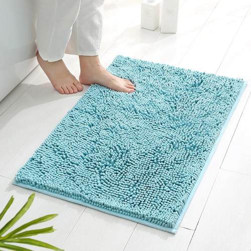 凯西用雪尼尔地毯客厅装饰柔软脚垫浴室强吸水雪尼尔毛绒地垫定制