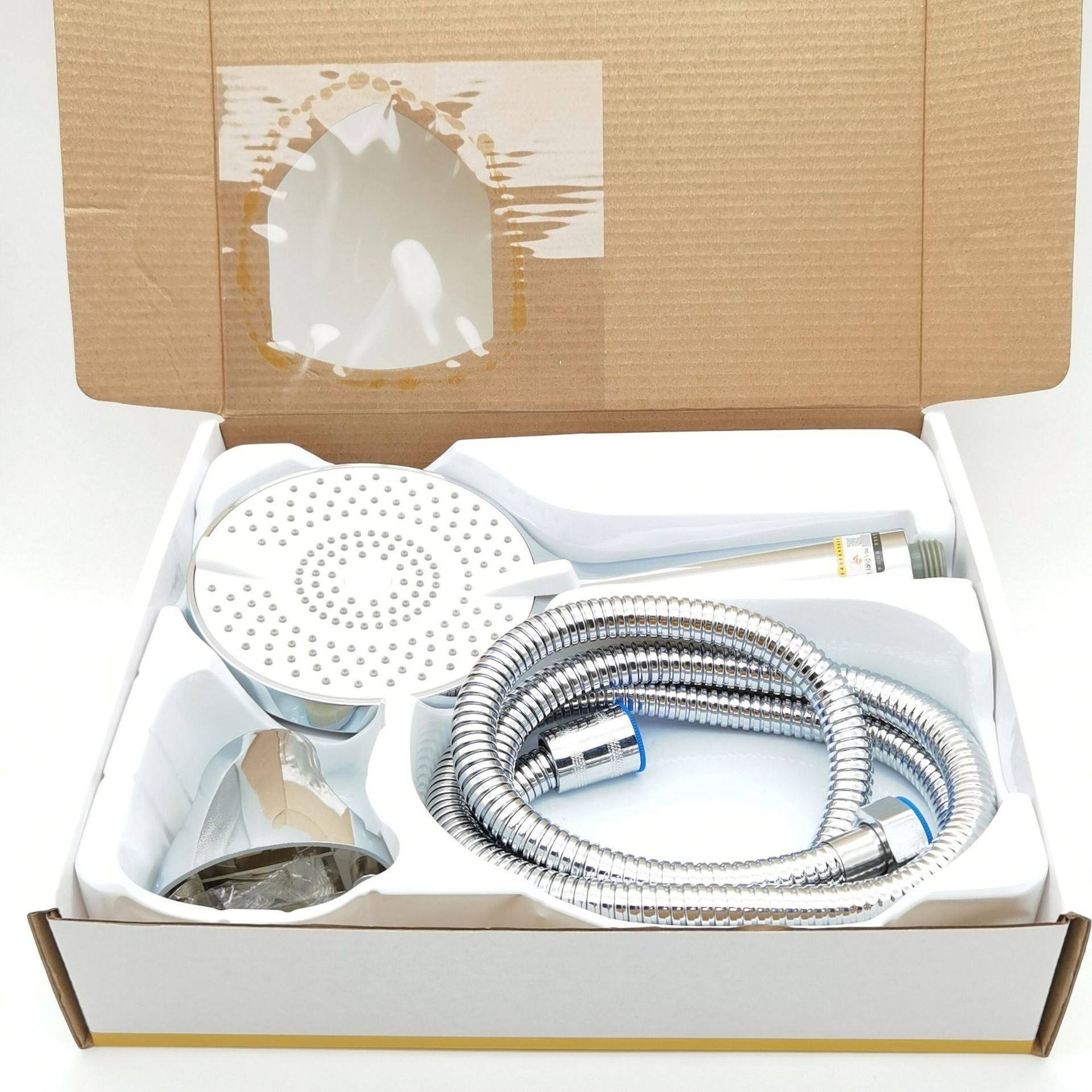 四档出水ABS塑料花洒 电镀喷雨淋雾化增压起泡手持喷头工厂