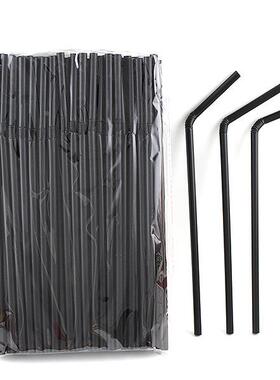 鸡尾酒装饰吸管 酒吧专用黑吸管 咖啡厅 西餐店专用黑色吸管6MM定
