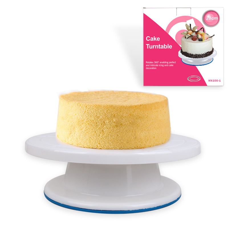 烘焙工具塑料蛋糕转台带防滑条裱花蛋糕转盘裱花台蛋糕工具