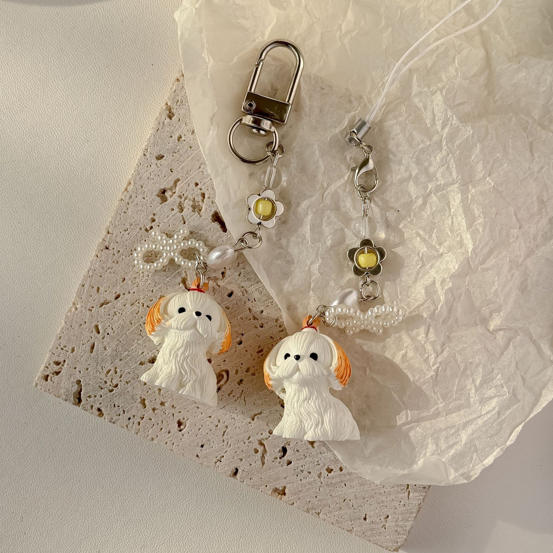 可爱挂饰小众西施狗挂件立体卡通手机挂件挂坠包包挂链钥匙扣