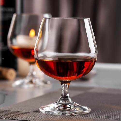 白兰地酒杯矮脚高级红酒杯XO干邑高脚杯小玻璃杯子洋酒杯定制
