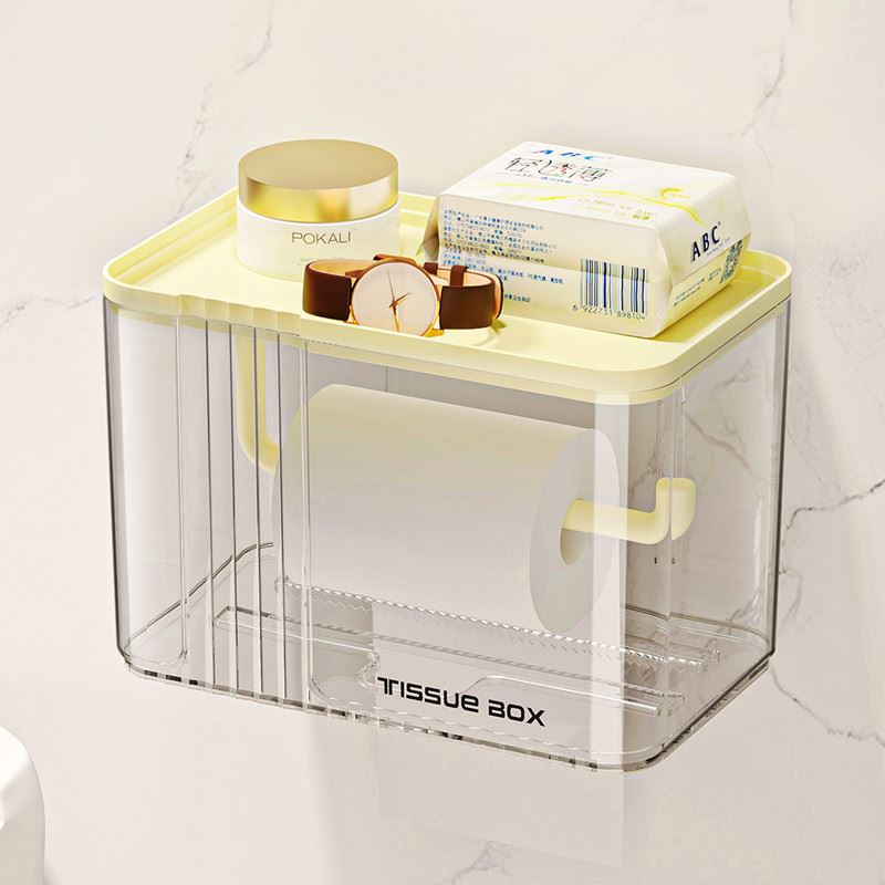 厕所纸巾盒卷纸抽纸面巾纸洗脸巾卫生间置物架防水收纳盒神器