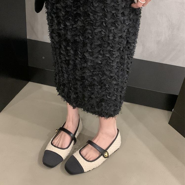 平底小香风玛丽珍单鞋女鞋子2025年新款法式气质软底温柔晚晚鞋定