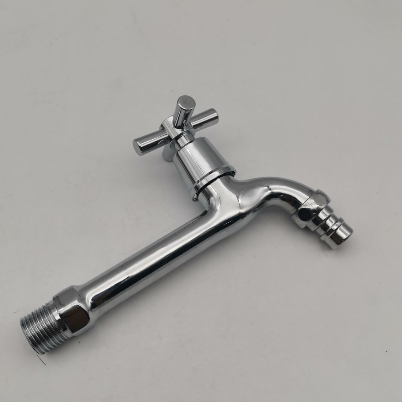 自产自销17公分十字轮洗衣机螺旋式加长水咀入墙式拖把池小水龙头