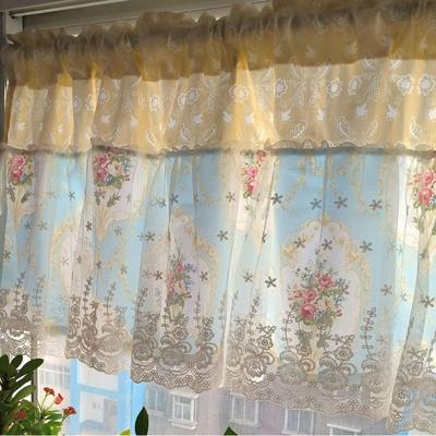 蕾丝短窗帘窗幔装饰帘头软隔断遮挡半帘 橱柜帘厨房卧室门帘 B147