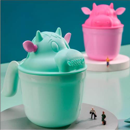 【牛头儿童洗头杯】新款婴儿宝宝花洒洗发杯水瓢水勺小孩母婴赠品