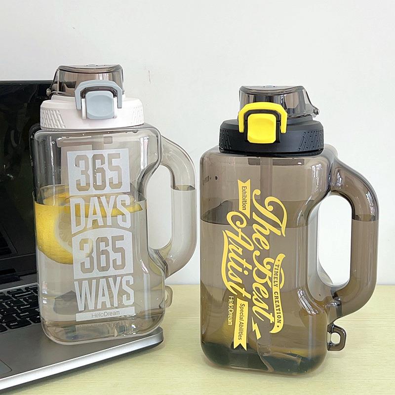 容量男女生便携水壶tritan塑料杯男夏季学生带吸管水壶定制