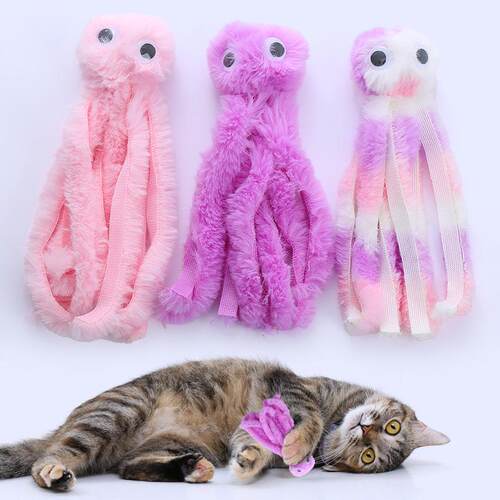 猫玩具章鱼逗猫棒小猫幼猫磨牙猫咪玩具闷啃咬宠物用品定制