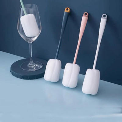 长柄杯刷无死角洗杯子刷奶瓶刷子家用厨房清洁刷海绵刷