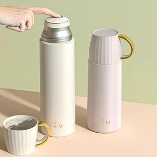 潮流ins风杯子 保温杯女大容量水杯带盖便携简约清新森系创意个性