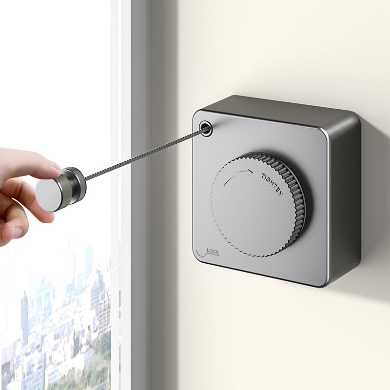 隐形晾衣绳晾衣服神器绳子室内免打孔卫生间隐形伸缩阳台钢丝绳架