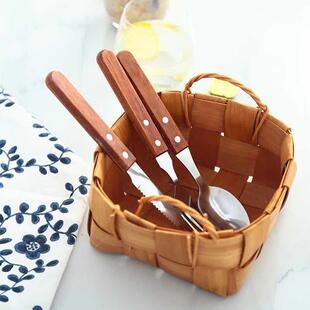 花梨木西餐刀叉勺不锈钢西餐餐具套装家用木柄刀叉勺子定制