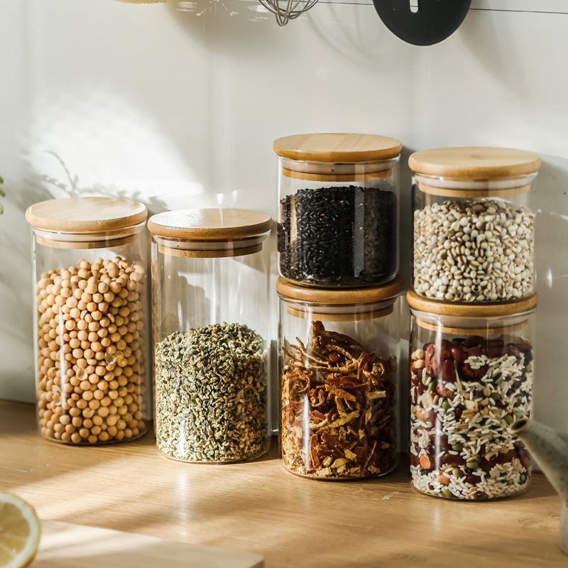密封罐玻璃瓶带盖五谷杂粮储物罐茶叶干果收纳空瓶子储存罐