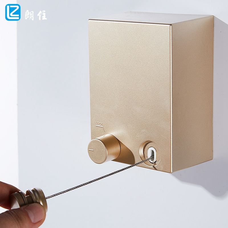 阳台隐形收缩晾衣绳免打孔壁挂室内伸缩钢丝绳酒店浴室晾衣架挂件