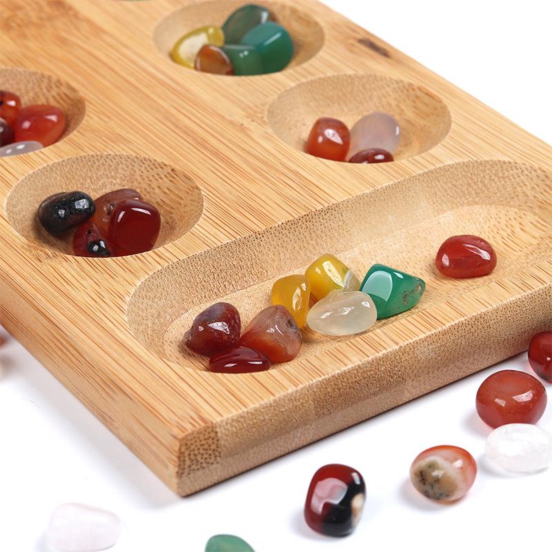 播棋 Man楠竹宝石棋男孩女孩成人儿童颗粒归仓玩具非洲棋思维定做