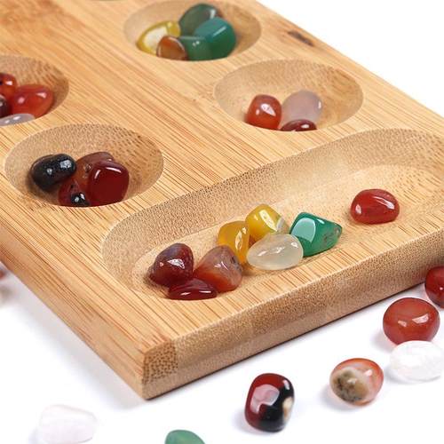 播棋 Man楠竹宝石棋男孩女孩成人儿童颗粒归仓玩具非洲棋思维定做