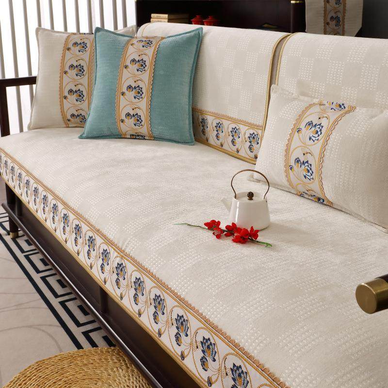 工厂直销新中式沙发垫四季通用雪尼尔沙发沙发套罩盖布巾定制
