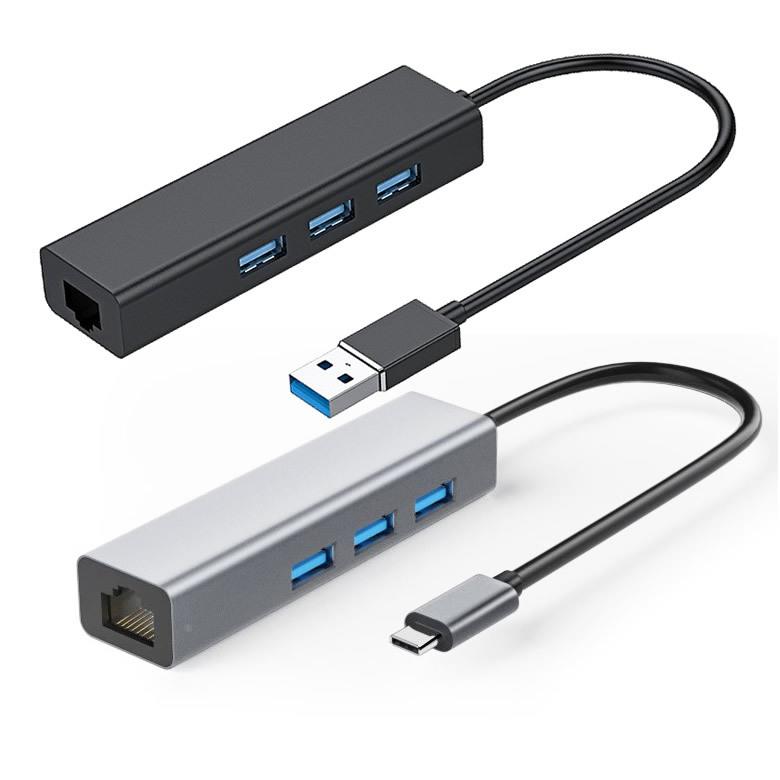 USB转网线接口平板笔记本盒子有线网卡usb2.0网络转换器hub分线器定制